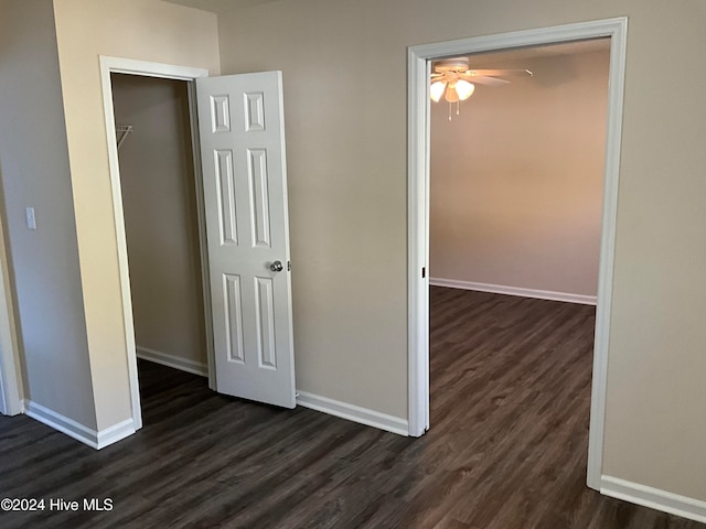 hall featuring dark hardwood / wood-style flooring