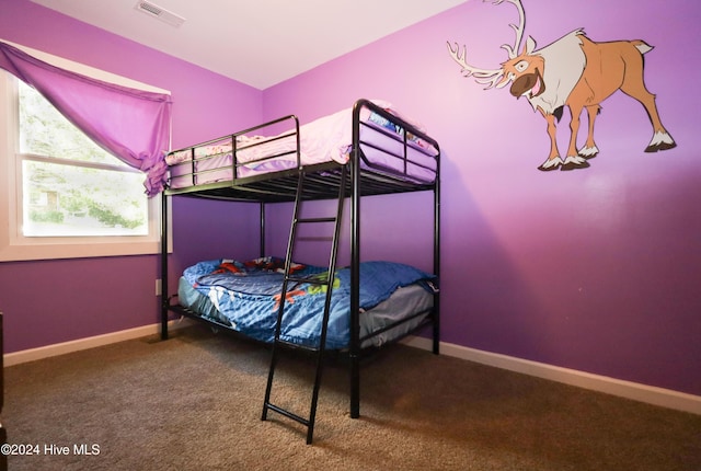 view of carpeted bedroom