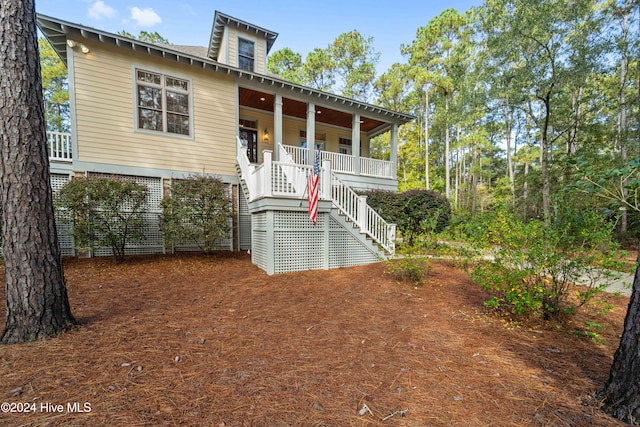 view of front of house with a porch