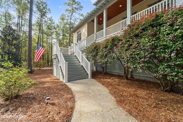 view of home's community with stairway