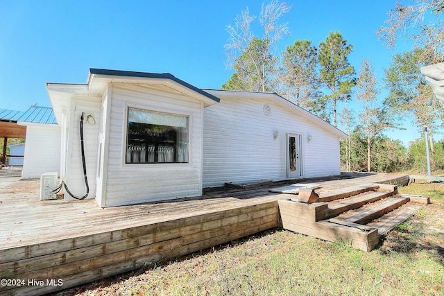 exterior space featuring a deck