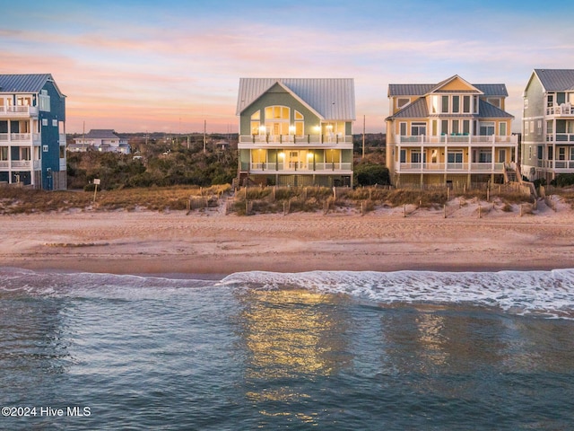 property view of water with a view of the beach