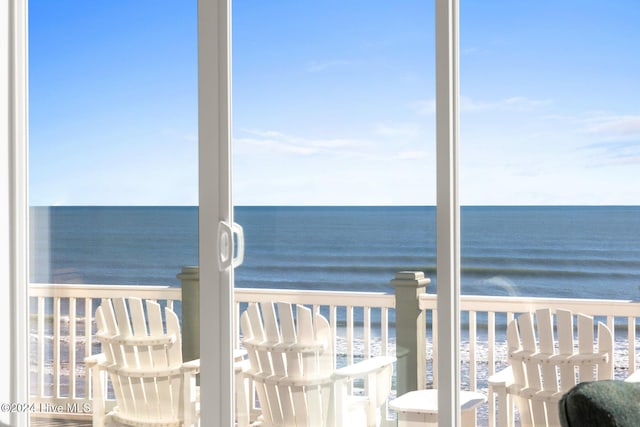 water view featuring a view of the beach