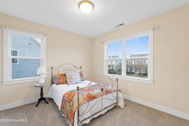 view of carpeted bedroom