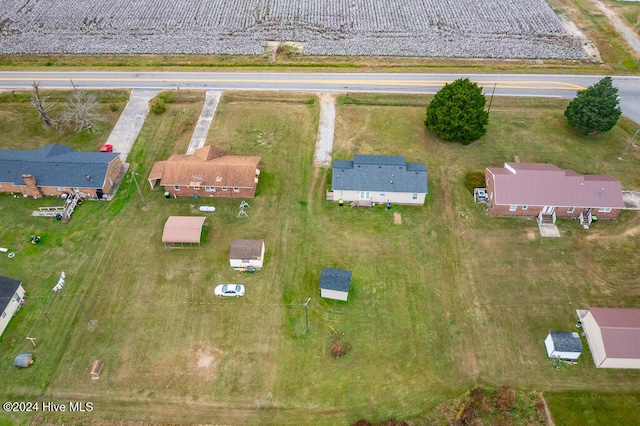 bird's eye view featuring a rural view