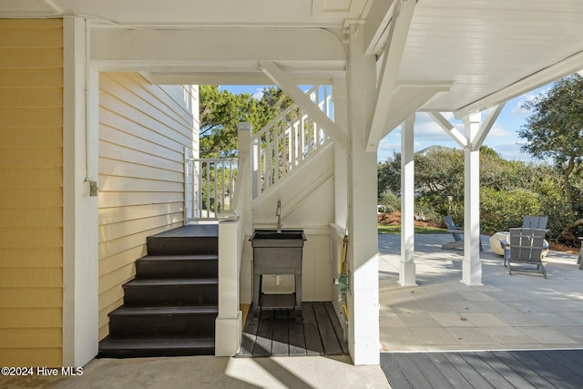 deck with a patio area