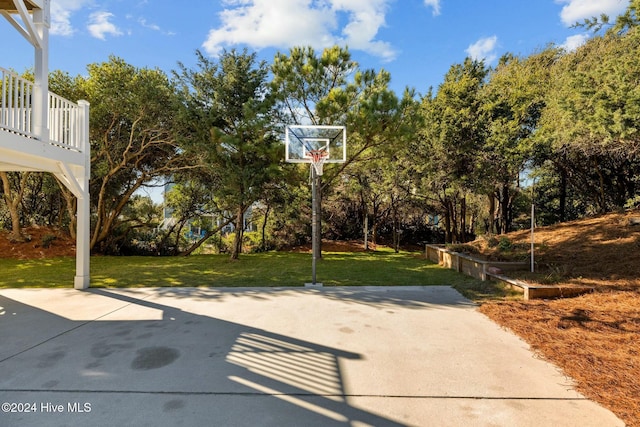 view of patio / terrace featuring basketball court