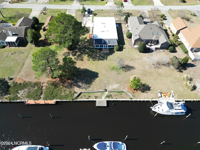 6111 Cutlass Ct, New Bern, NC 28560 - aerial view of residential area with a large body of water
