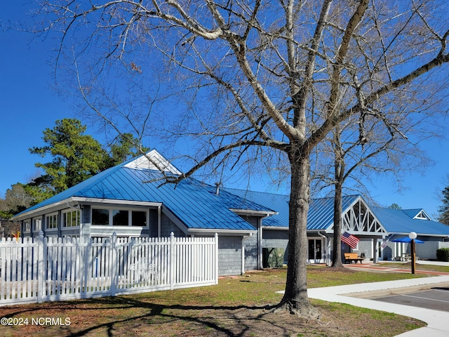 6111 Cutlass Ct, New Bern, NC 28560 - view of front of house featuring a standing seam roof and metal roof