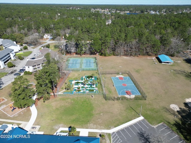 6111 Cutlass Ct, New Bern, NC 28560 - aerial view of property's location featuring a heavily wooded area