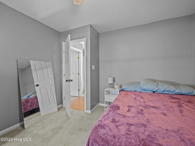 view of carpeted bedroom