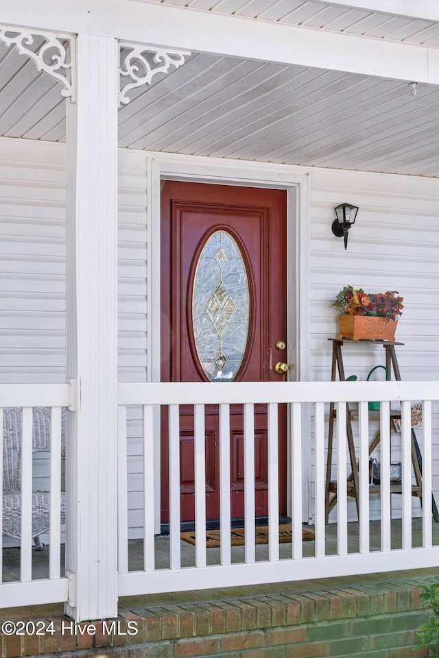 view of doorway to property