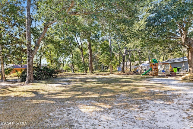 exterior space with a playground