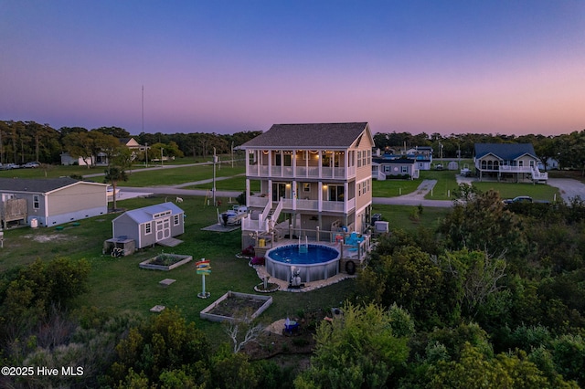 119 E Dr, Harkers Island, NC 28531 - view of aerial view at dusk