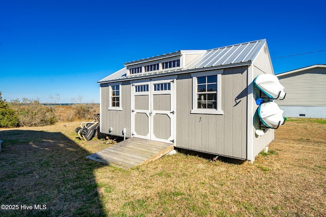 view of shed