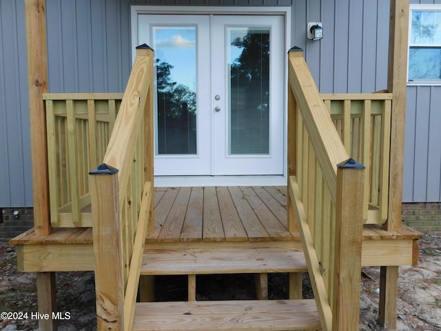 entrance to property with french doors