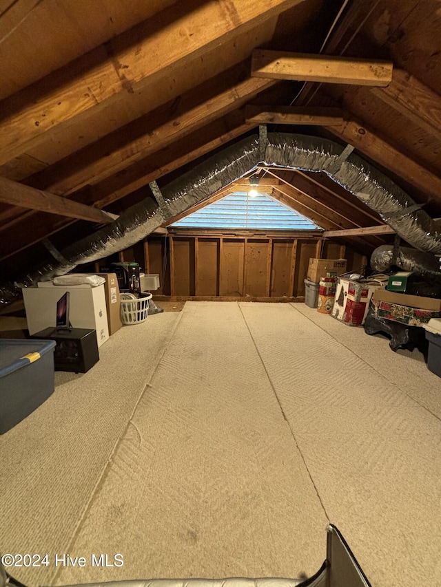 view of attic