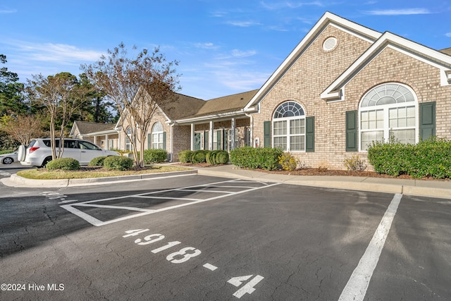 view of parking / parking lot