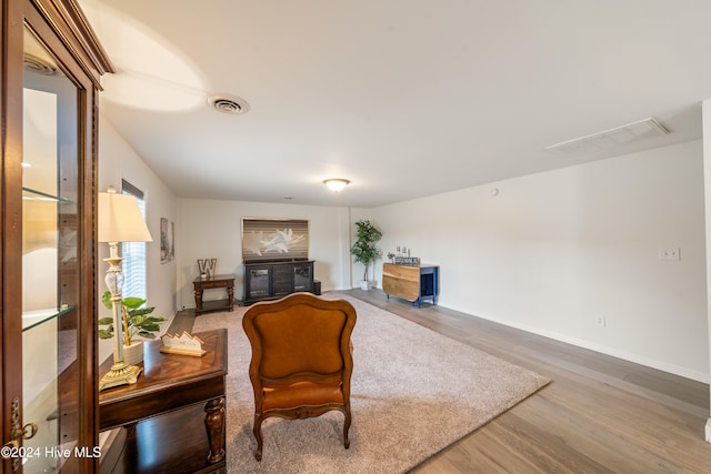 living room featuring hardwood / wood-style floors