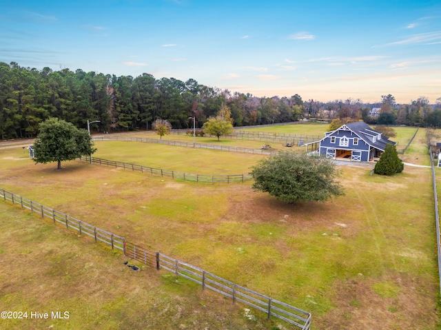 drone / aerial view featuring a rural view