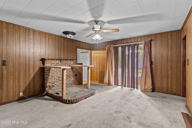 unfurnished bedroom featuring ceiling fan and light colored carpet