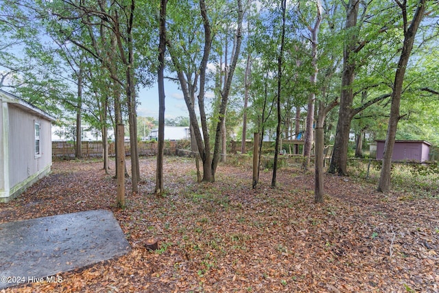 view of yard with a water view