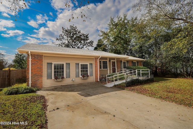 view of ranch-style house