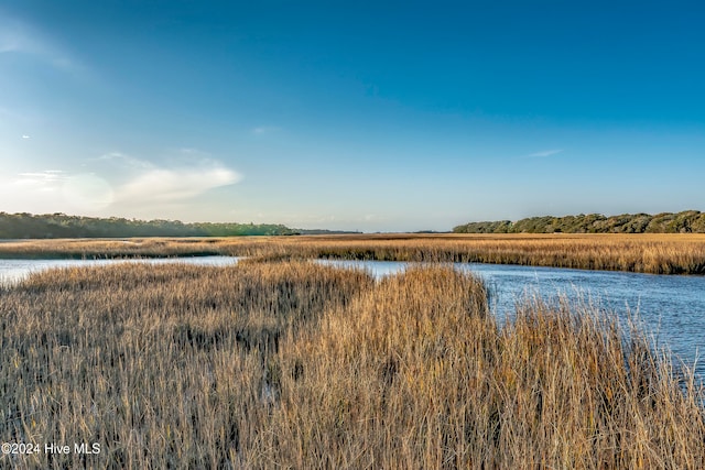 property view of water with a rural view