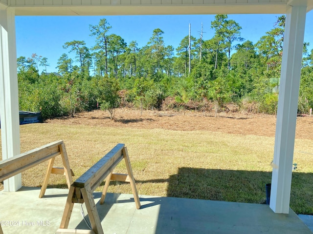 view of yard with a patio area