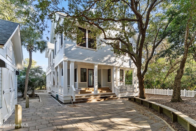 exterior space featuring a porch