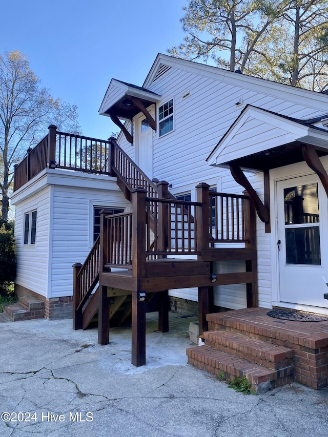 1121 Vance St N, Wilson, NC 27893 - rear view of house with stairs and a deck