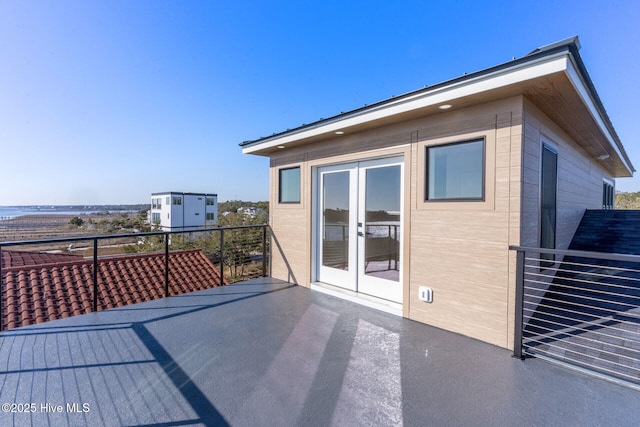 exterior space featuring french doors