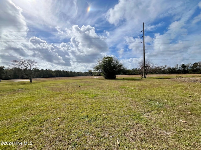 view of yard featuring a rural view