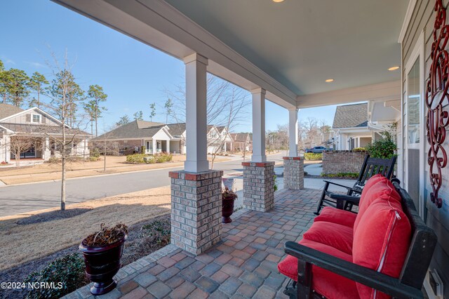 view of patio with covered porch