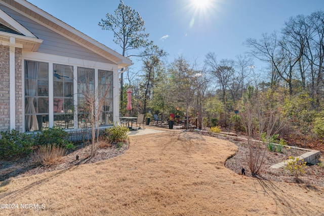 view of yard with a patio