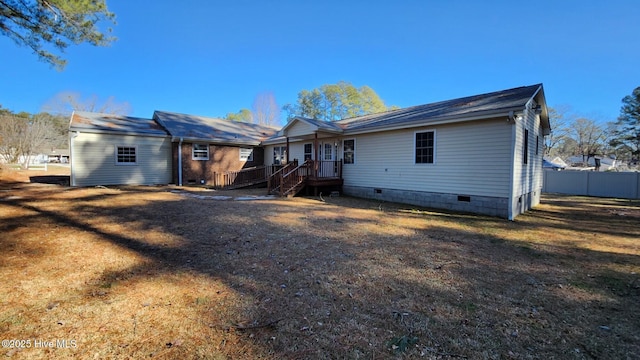 view of back of property