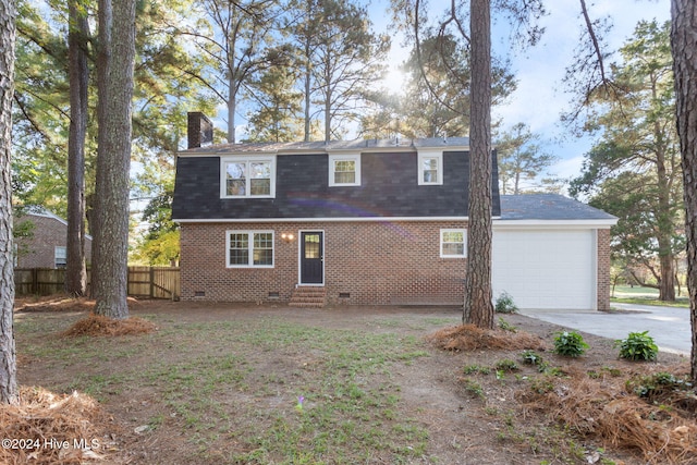 view of front of home featuring a garage