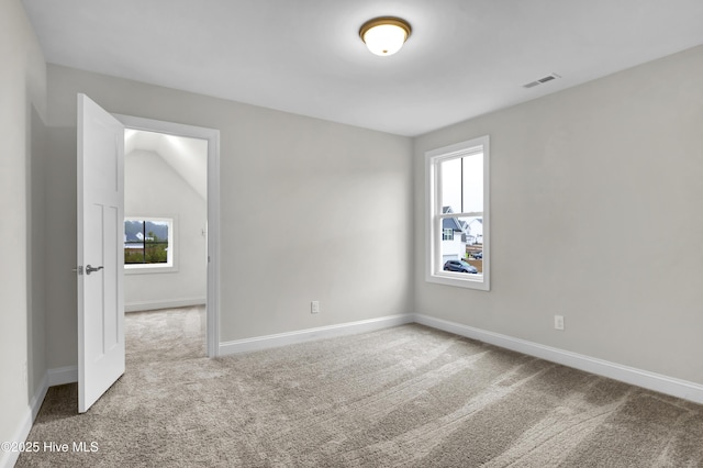 view of carpeted empty room