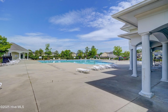 view of pool with a patio