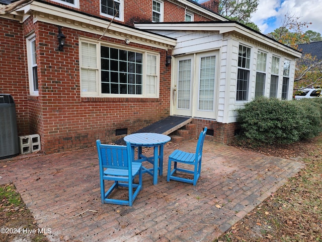 view of patio / terrace with central AC