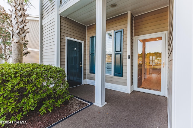 view of doorway to property