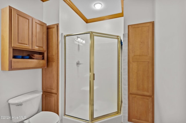 1221 NC Highway 305, Aulander, NC 27805 - bathroom with a stall shower and crown molding
