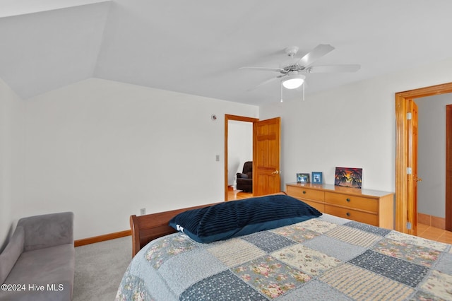 1221 NC Highway 305, Aulander, NC 27805 - bedroom featuring vaulted ceiling and ceiling fan