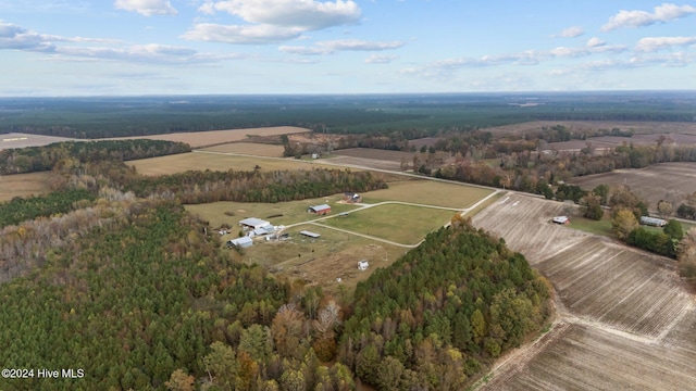 1221 NC Highway 305, Aulander, NC 27805 - aerial view of property and surrounding area featuring rural landscape and a heavily wooded area
