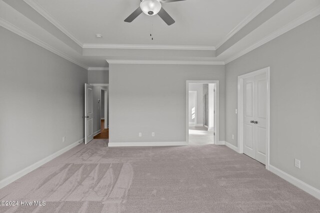 bathroom with vanity, tile patterned flooring, crown molding, and an enclosed shower