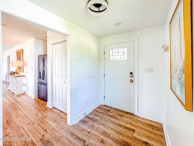 entrance foyer featuring hardwood / wood-style floors