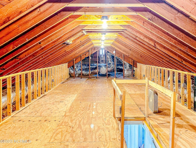 view of attic