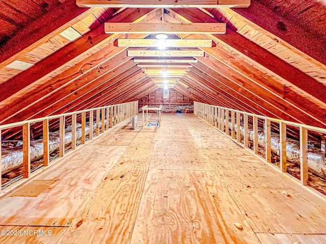 view of attic