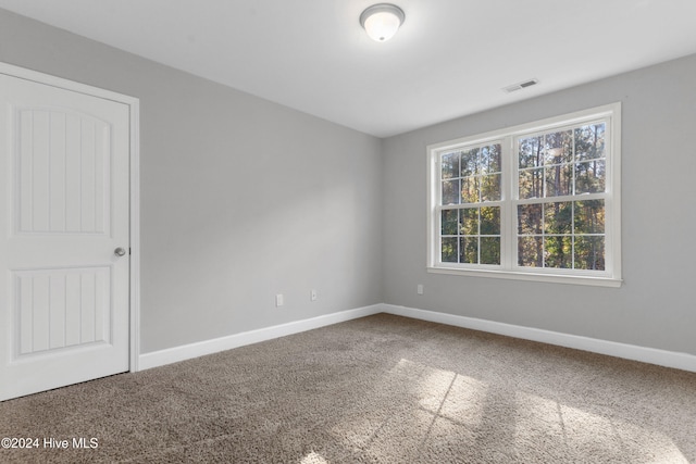 view of carpeted spare room