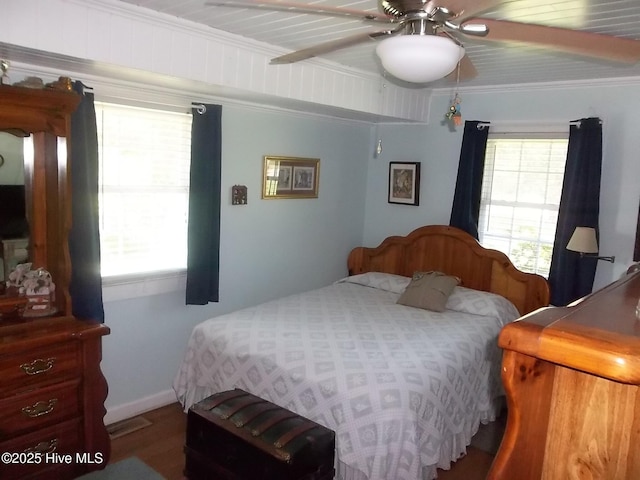 4271 Caratoke Hwy, Barco, NC 27917 - bedroom with crown molding, wood finished floors, and ceiling fan